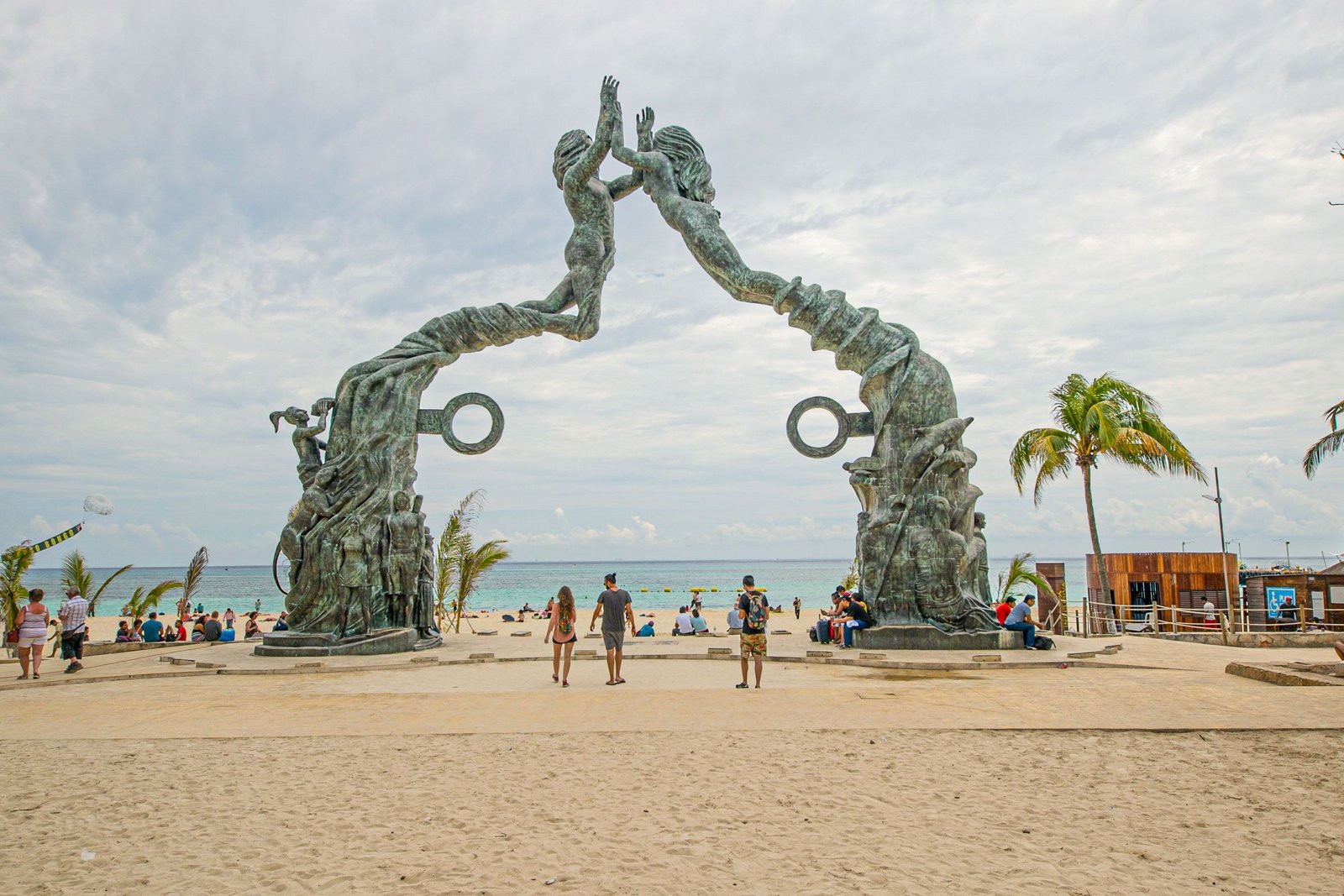 Het Portal Maya-beeld in Playa del Carmen