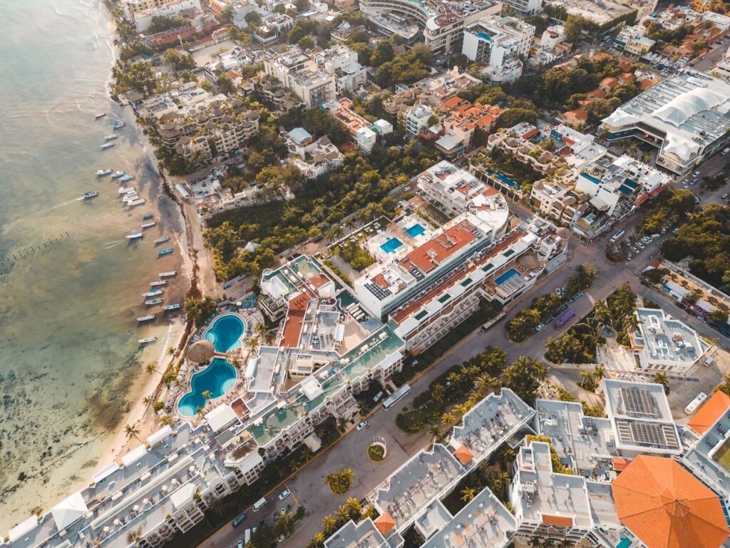 Playa del Carmen van bovenaf