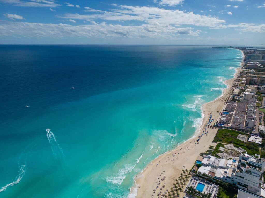 Hotels langs het turquoise water van Cancún