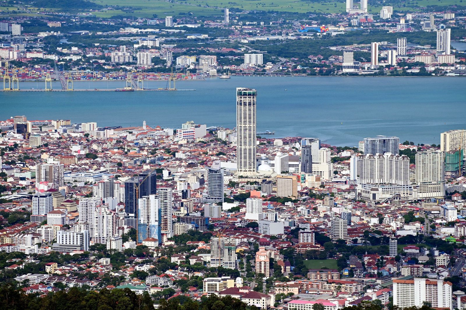 Uitzicht vanaf Penang Hill op George Town