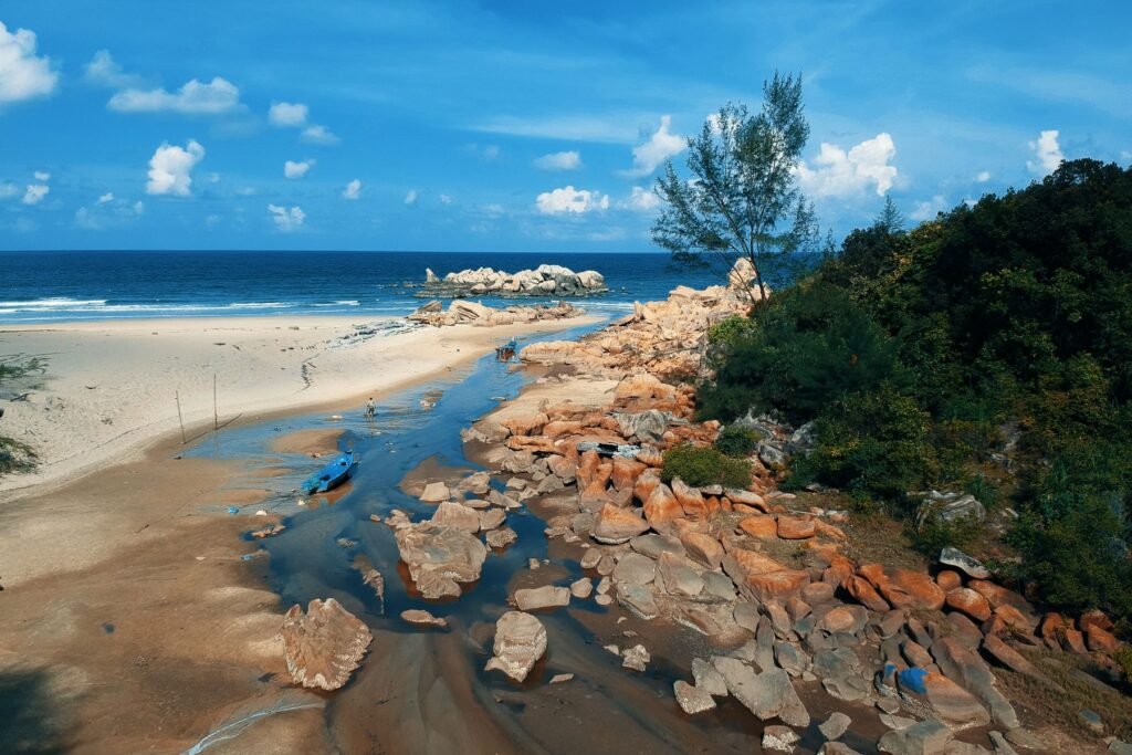 Strand bij Kijal aan de oostkust