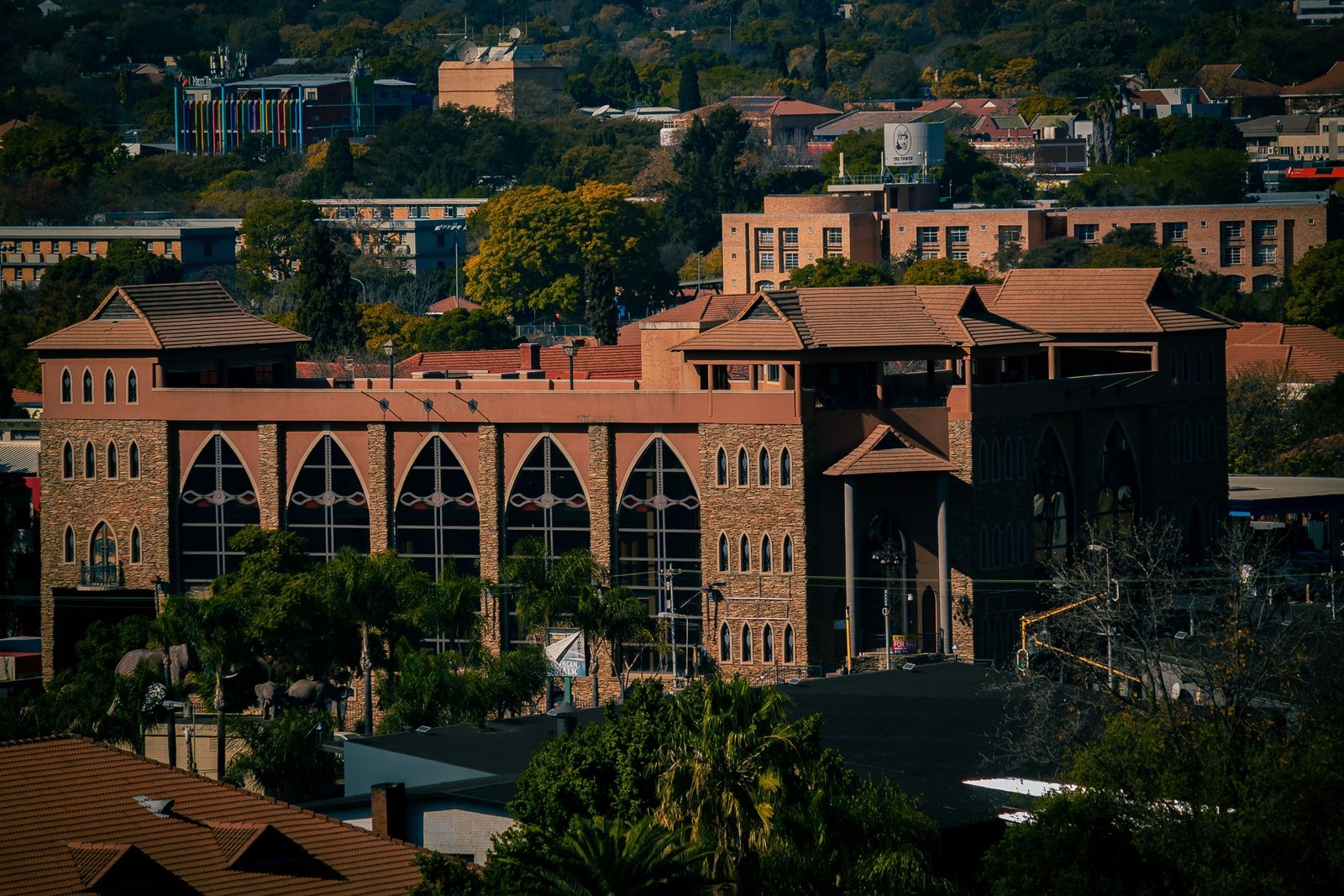 Historische gebouwen in het centrum van Windhoek