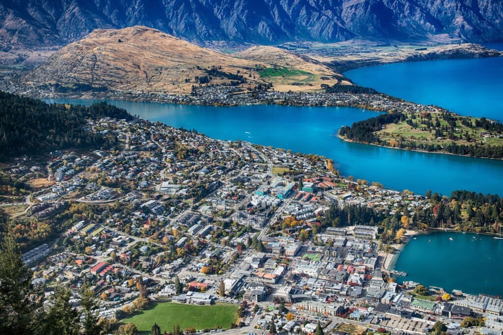 Queenstown van bovenaf