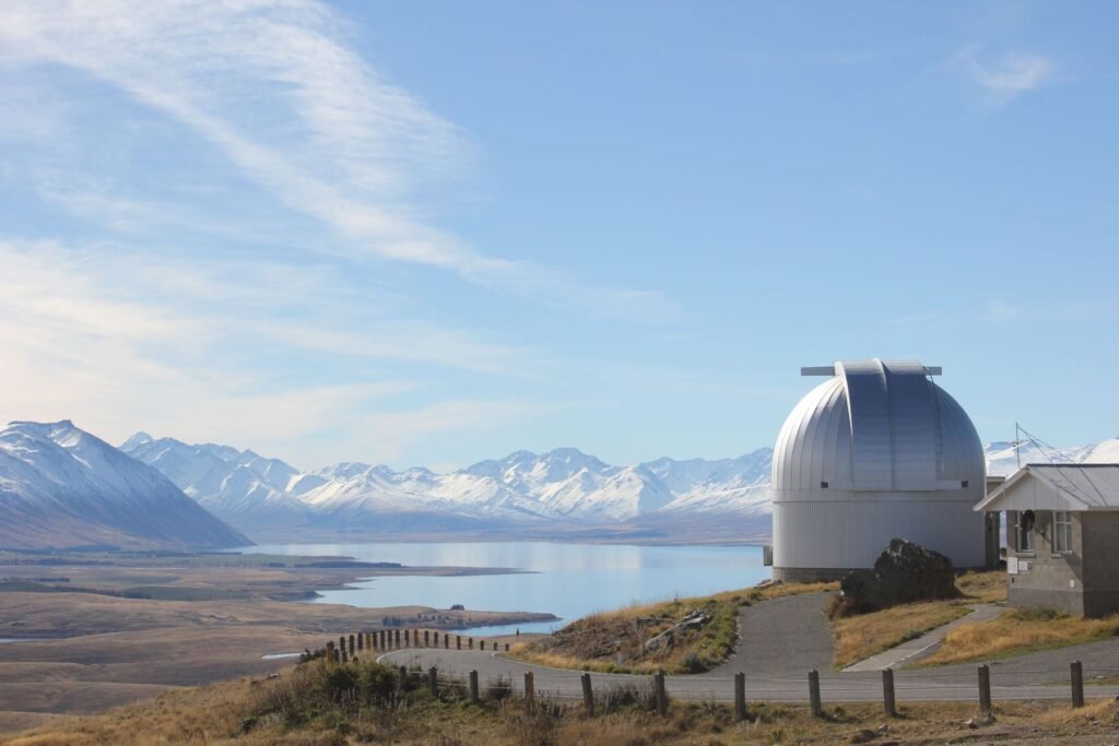 Het observatorium op Mount John bij Lake Tekapo