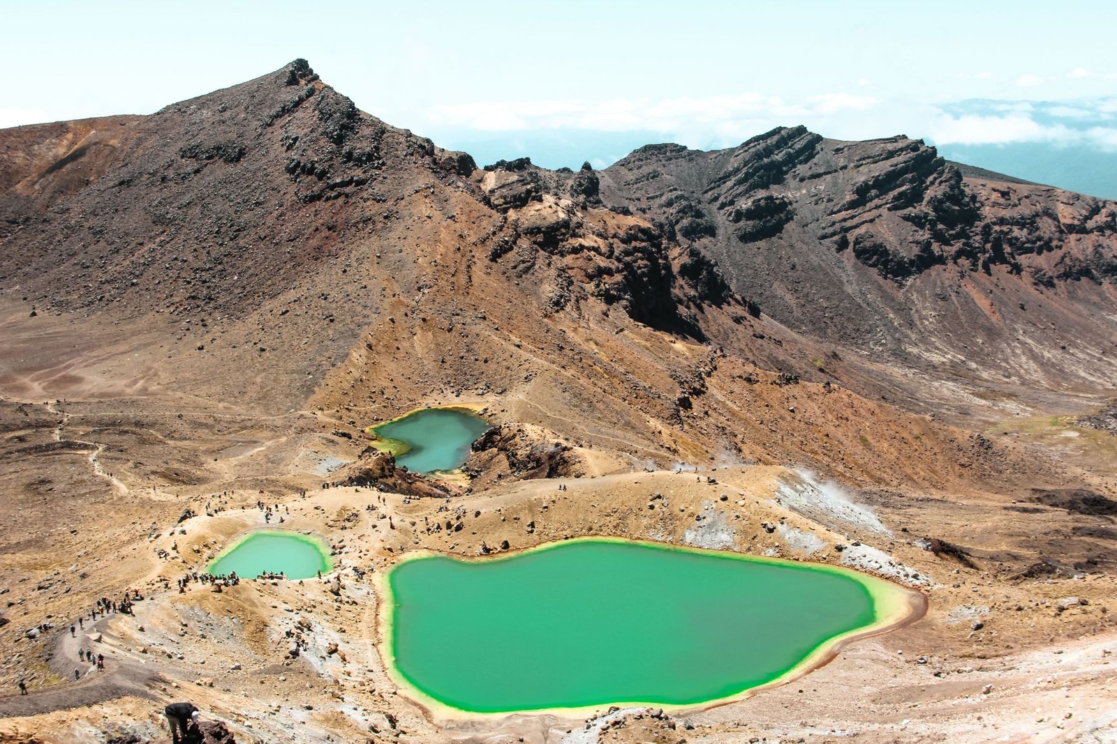 De Emerald Lakes op de Tongariro Alpine Crossing