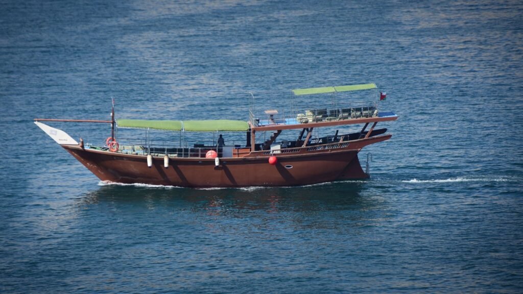 Dhow in de fjorden van Musandam