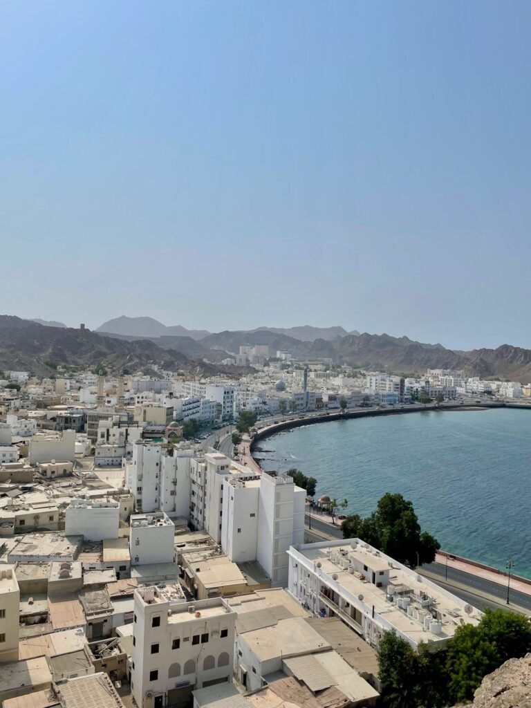Kust en stad van Muscat