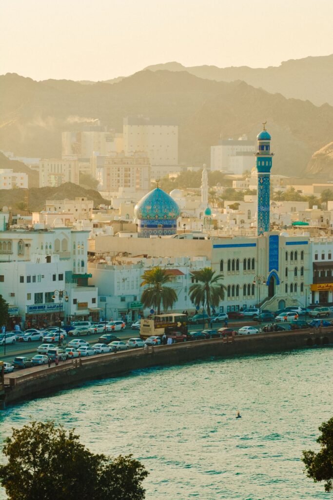 Moskee aan de Mutrah Corniche