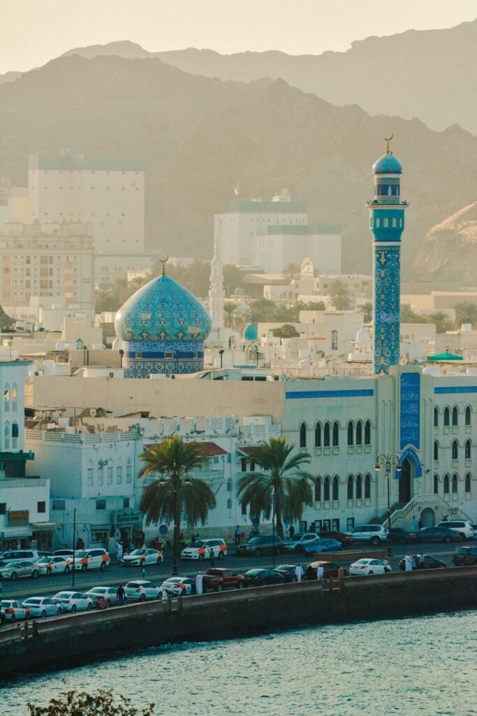 Moskee en kust in Mutrah