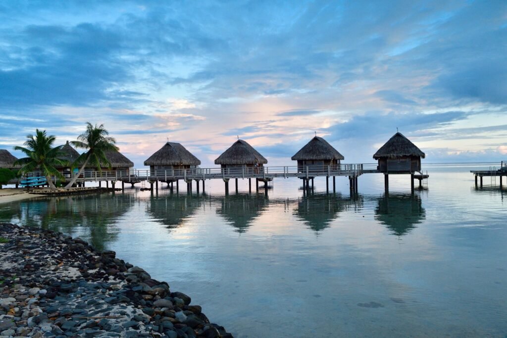 Overwaterbungalows op Moorea