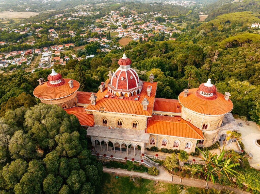 Paleis van Monserrate van bovenaf