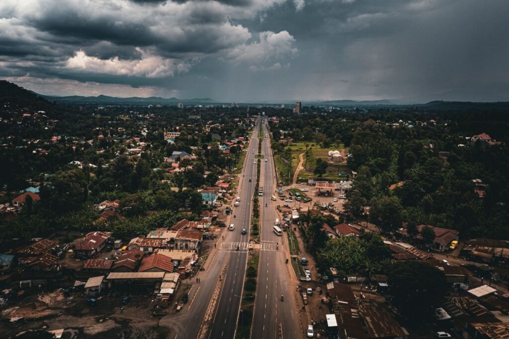 Arusha vanuit de lucht