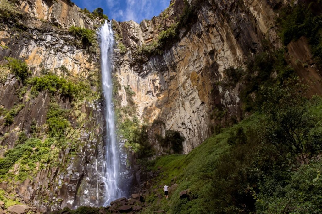 Waterval in een groene kloof in Mpumalanga