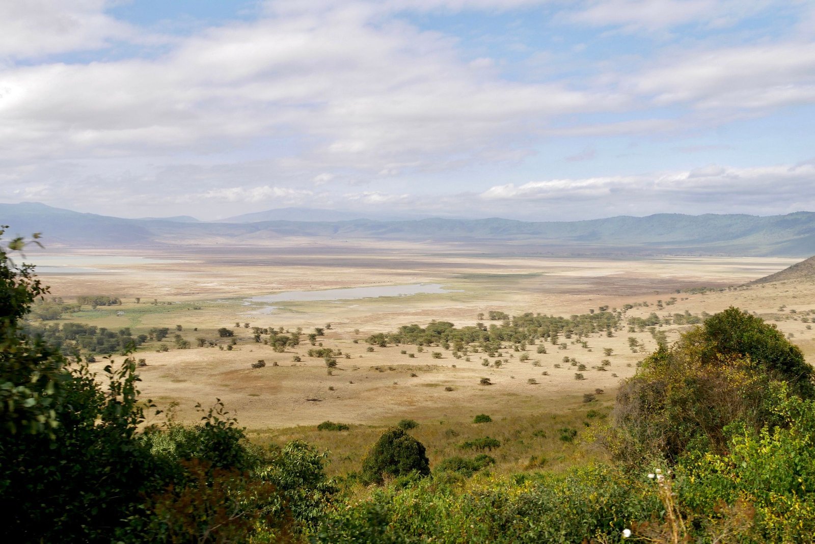 Uitzicht vanaf de rand van de Ngorongoro-krater