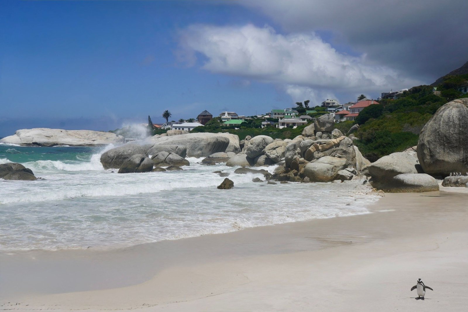 Strand en granietrotsen bij Simon’s Town aan False Bay