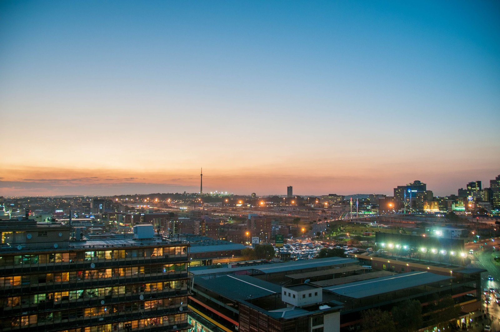Johannesburg bij avond
