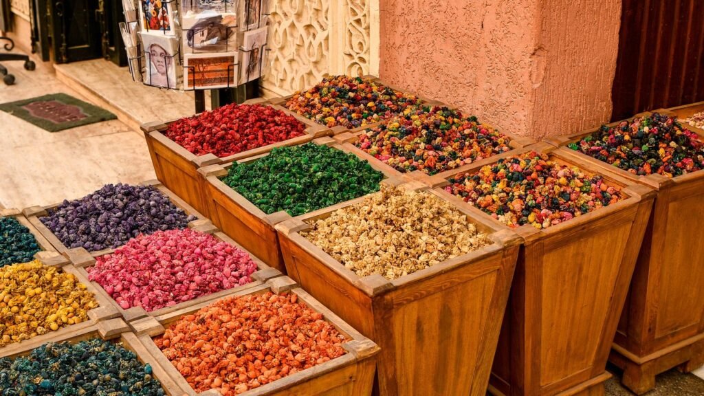 Kruiden en specerijen in een souk