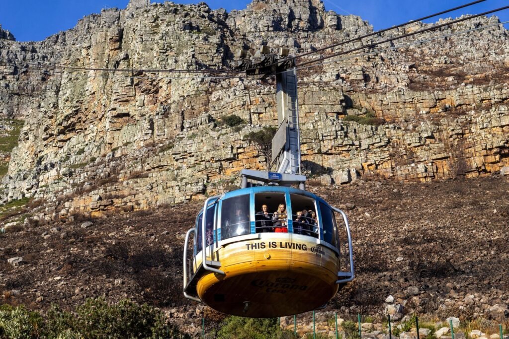 Draaiende cabine van de Tafelberg-kabelbaan