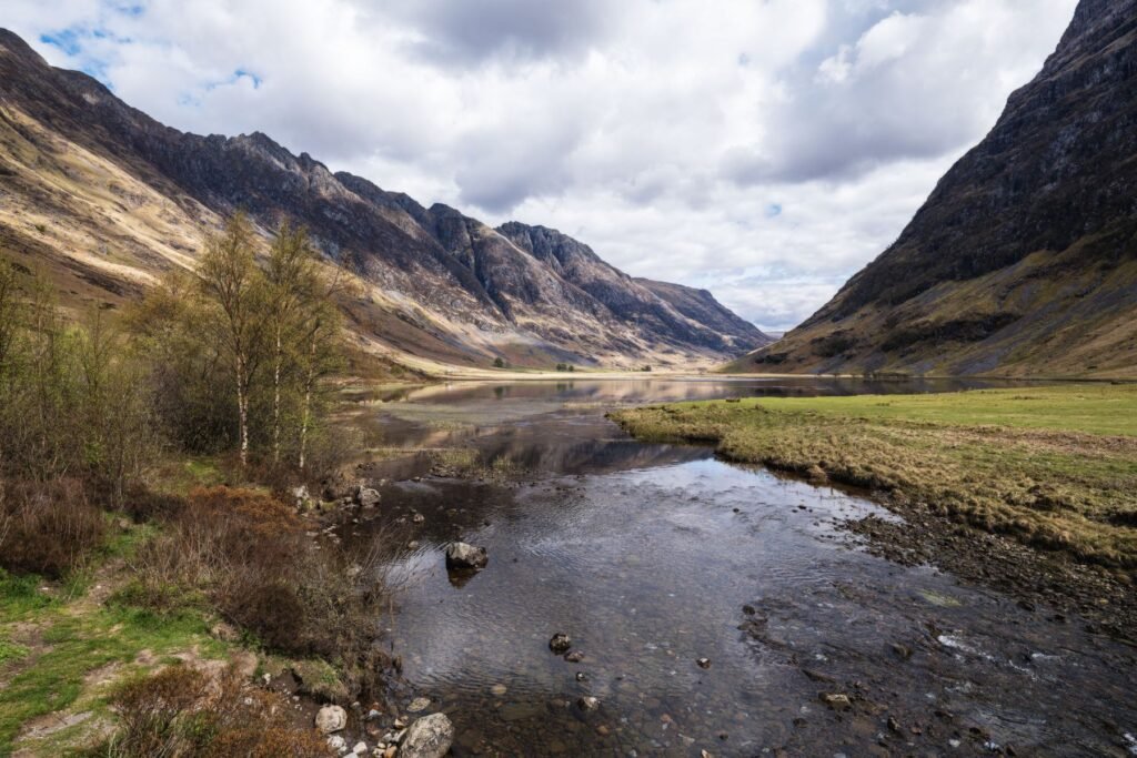 Rivier door het dal van Glencoe