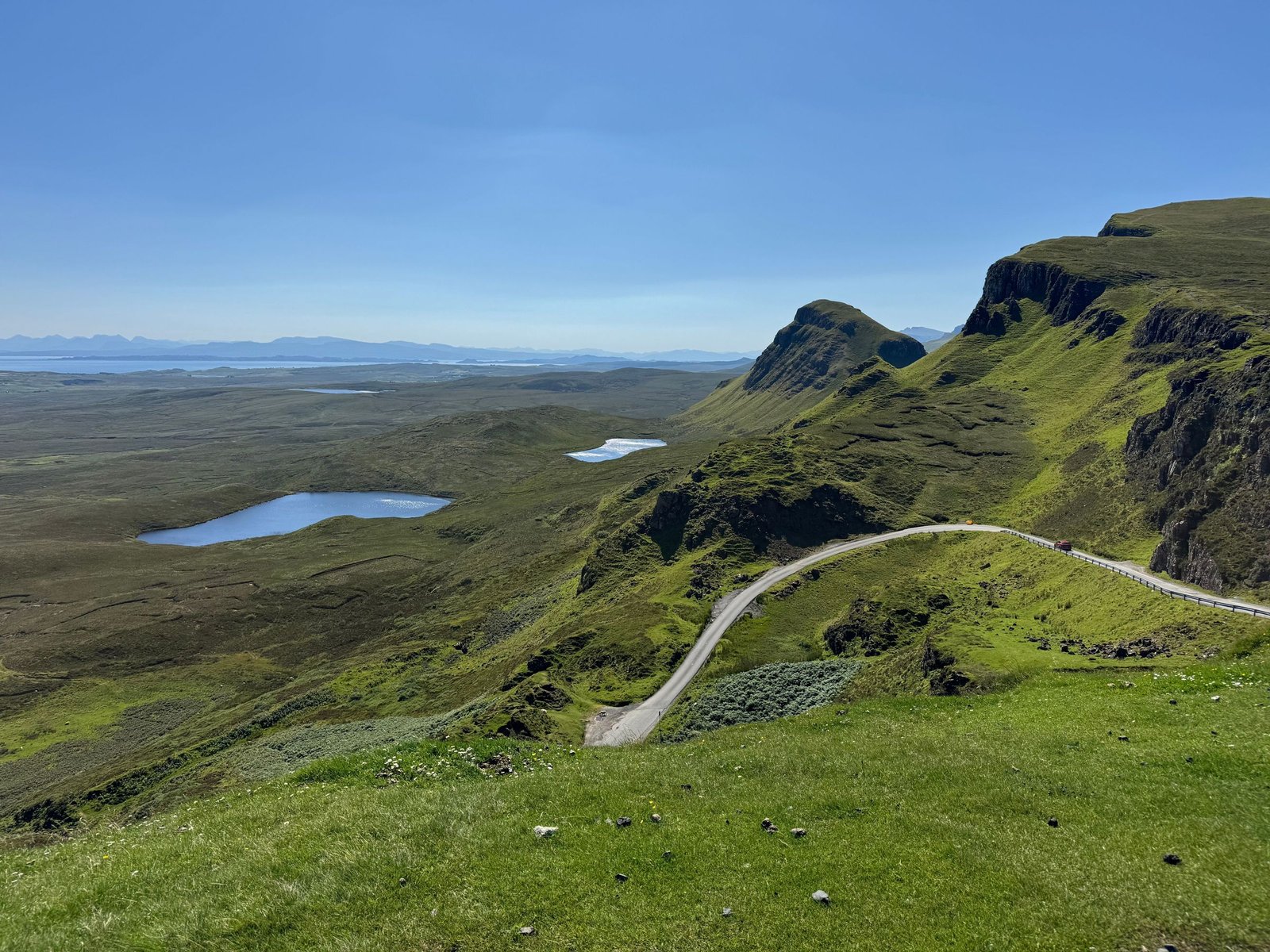 Weg door de Quiraing op Skye
