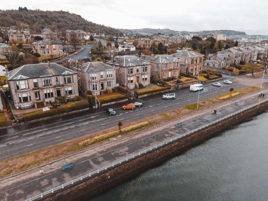 Greenock aan de Clyde van bovenaf