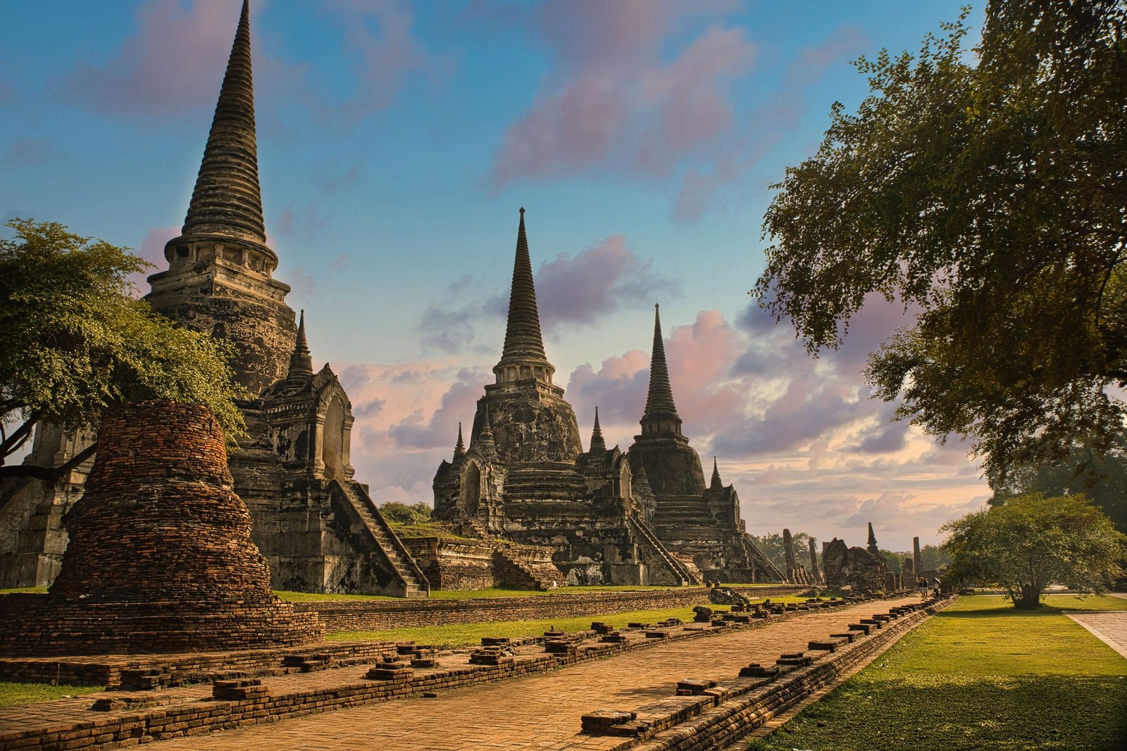 Chedi's van Wat Phra Si Sanphet in Ayutthaya