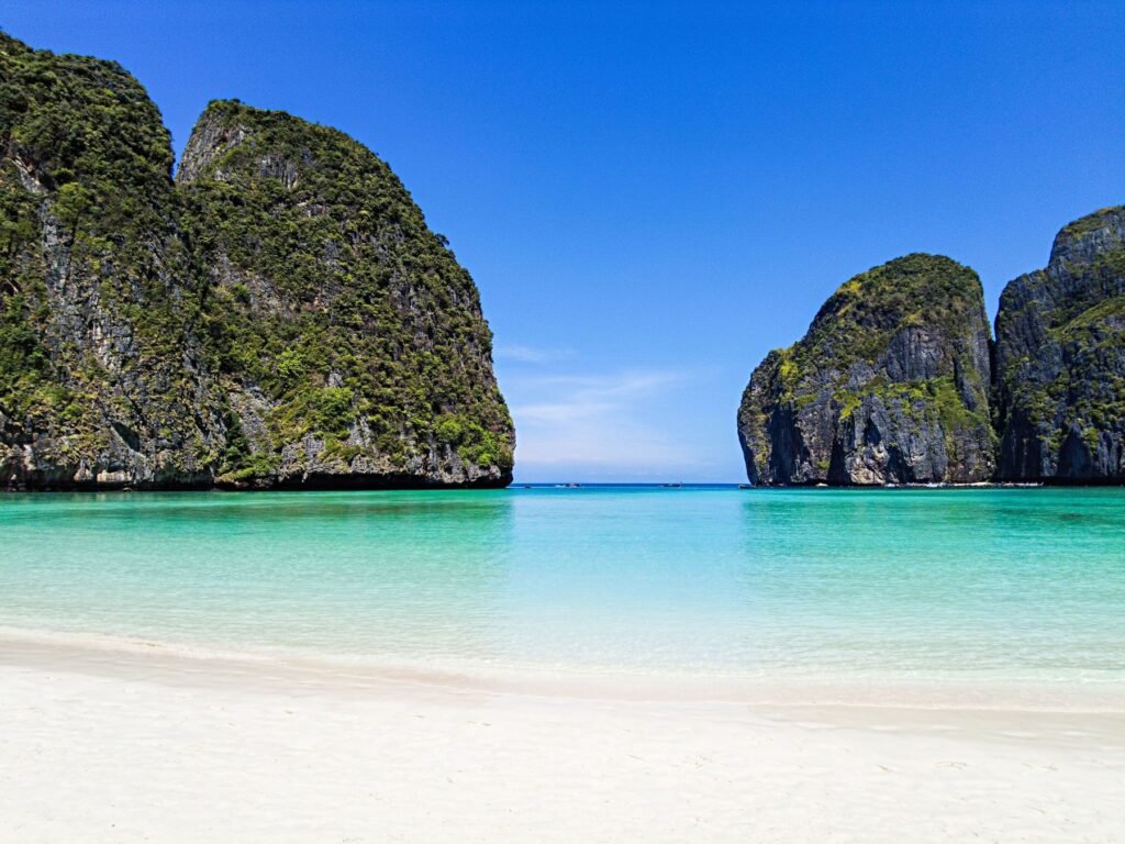 Turquoise water in Maya Bay