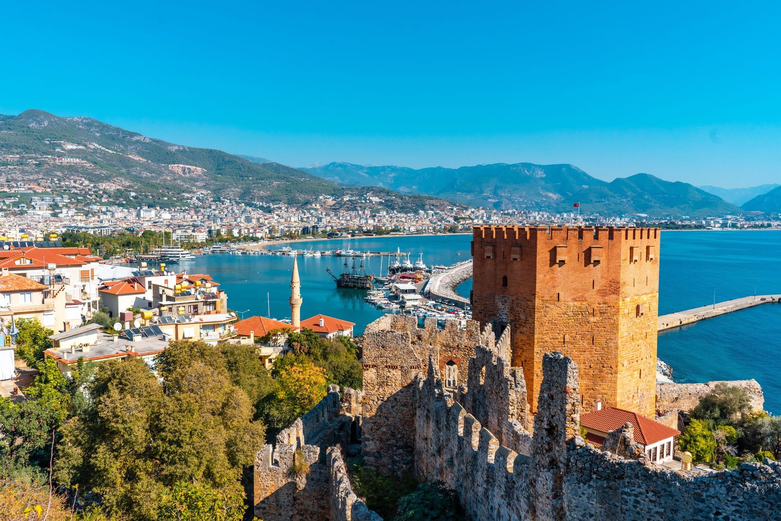 De Kızıl Kule en de haven van Alanya