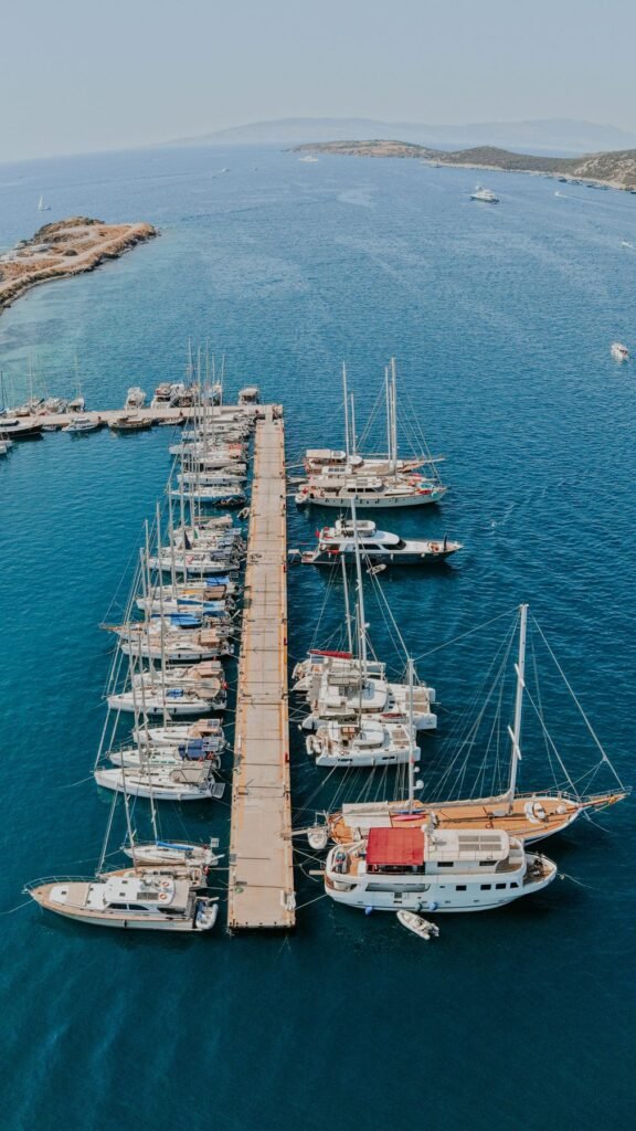 Jachthaven van Bodrum van bovenaf