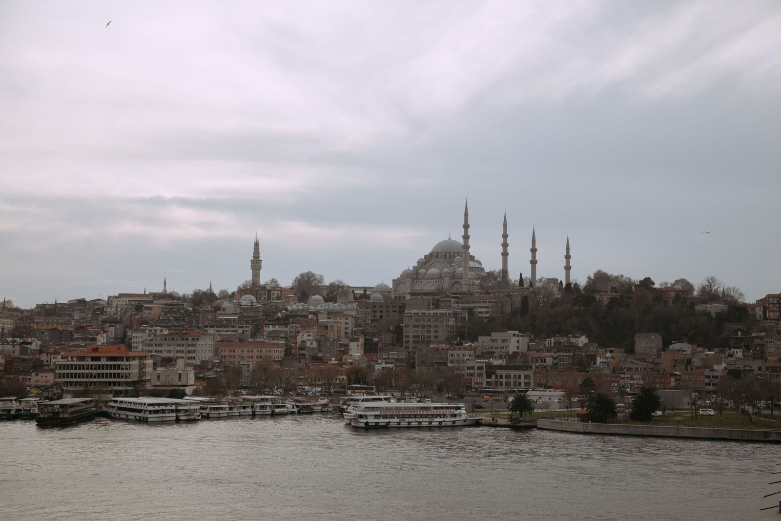 Silhouet van de Süleymaniye-moskee