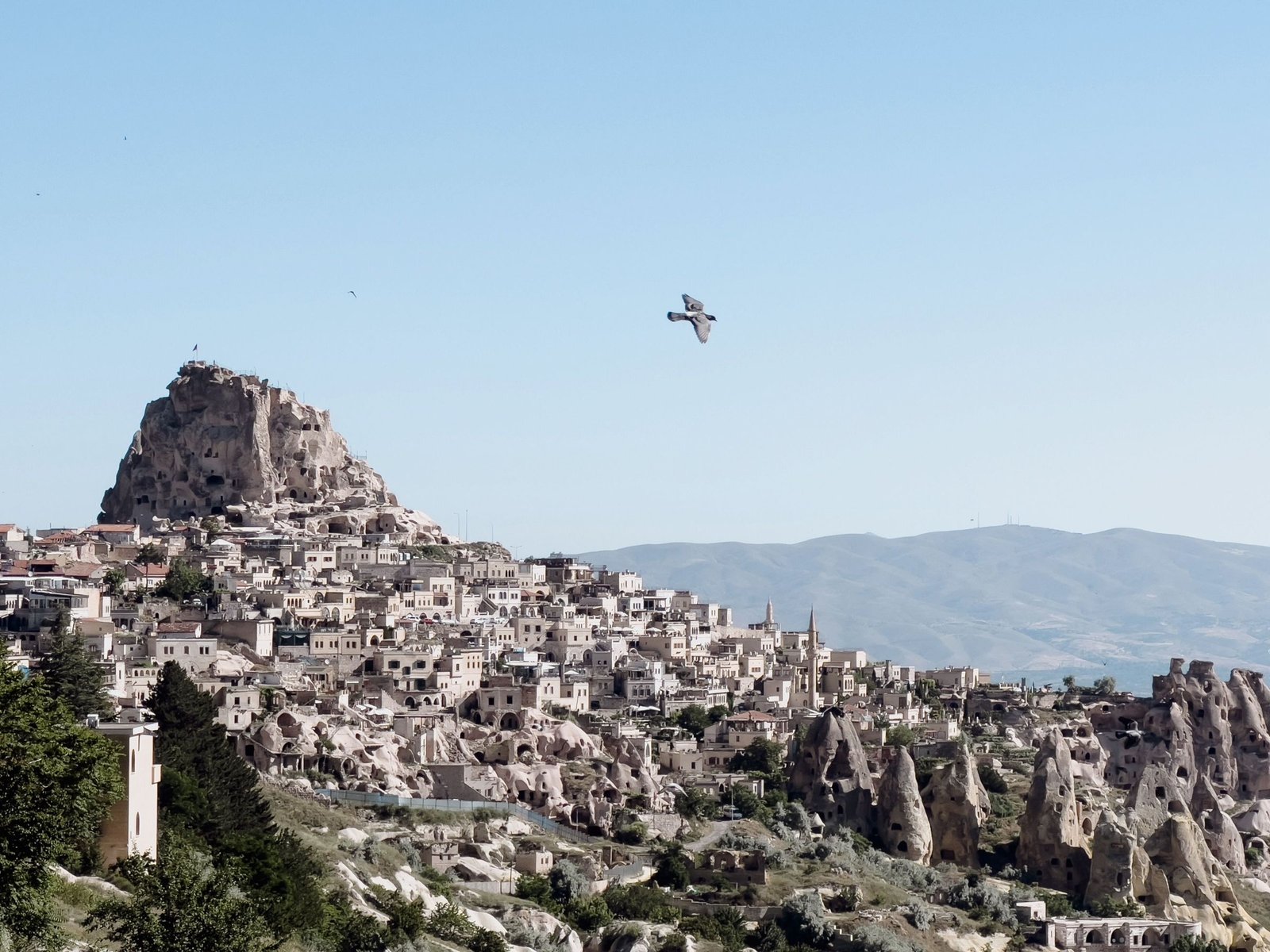 Uçhisar en de rotsen van Cappadocië
