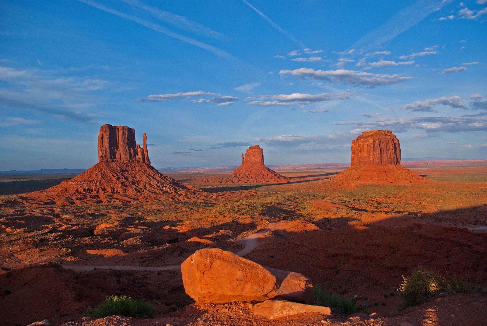 Monument Valley bij zonsondergang