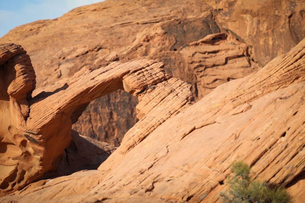 Rode zandsteenrotsen in Valley of Fire