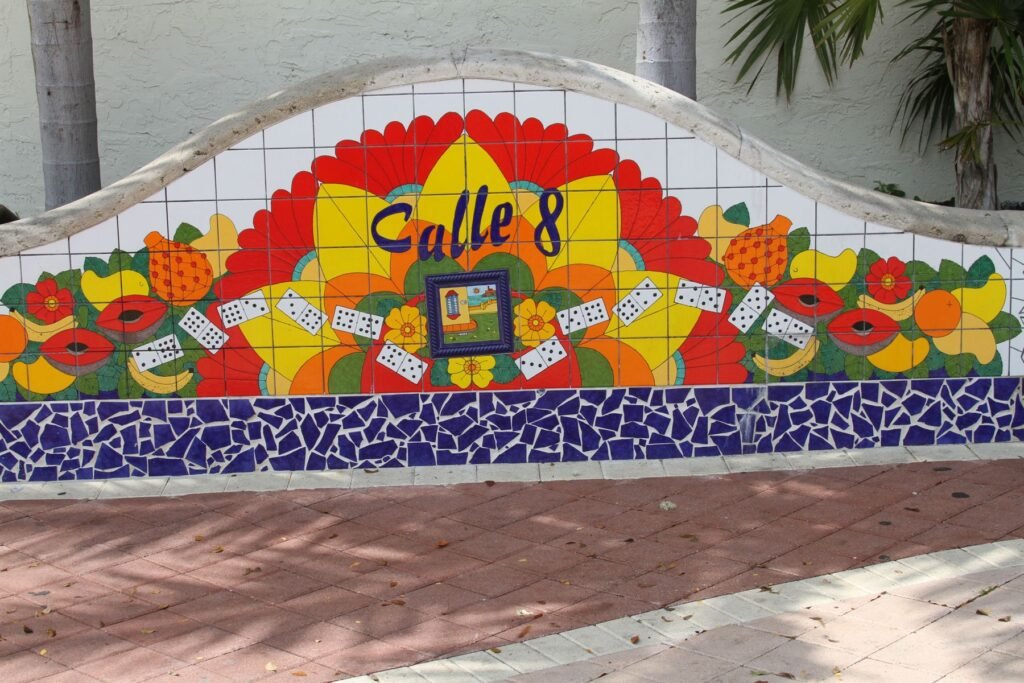 Tegelmozaïek van Calle Ocho in Little Havana