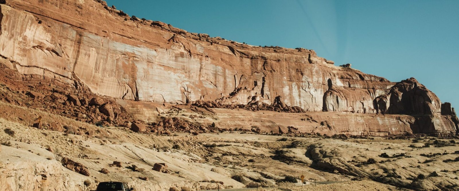 Weg door Arches National Park in Utah
