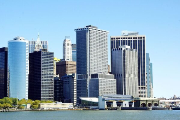 Lower Manhattan vanaf het water