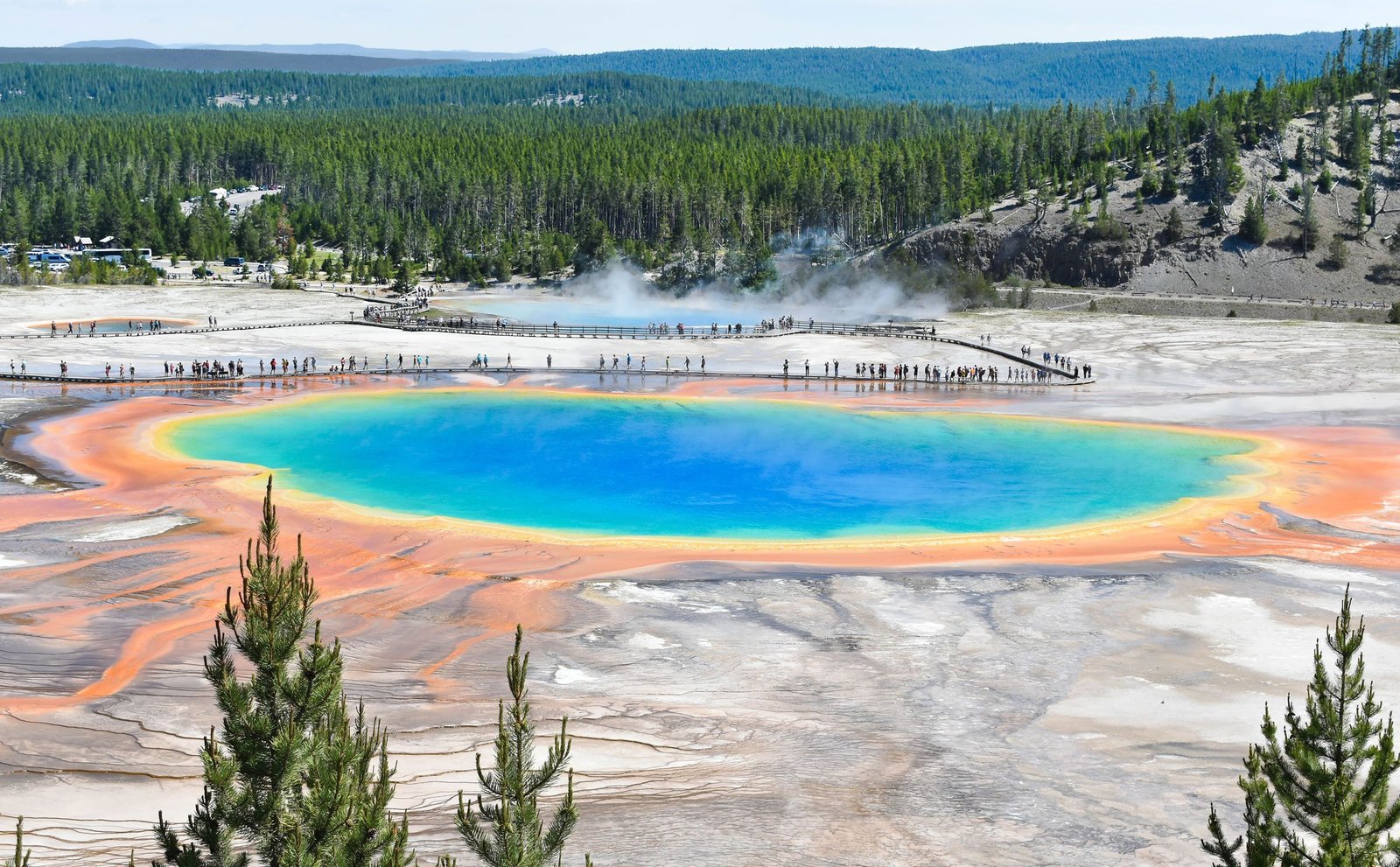 De Grand Prismatic Spring in Yellowstone