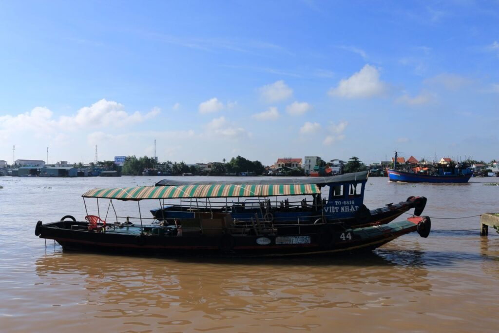 Rivierboot op de Mekong