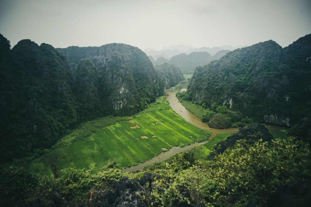 Groen dal in Ninh Binh